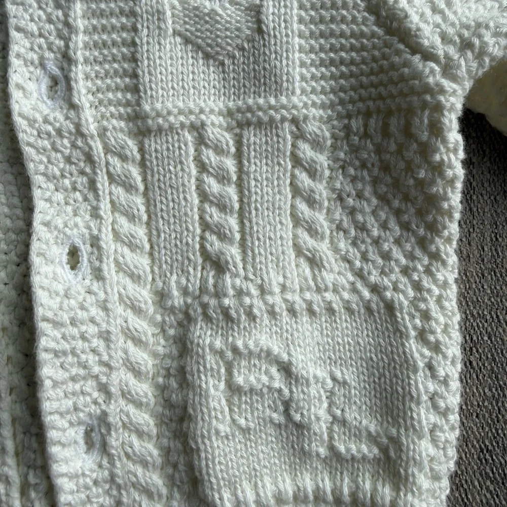 Baby Knit Cardigan Sweater - Cream